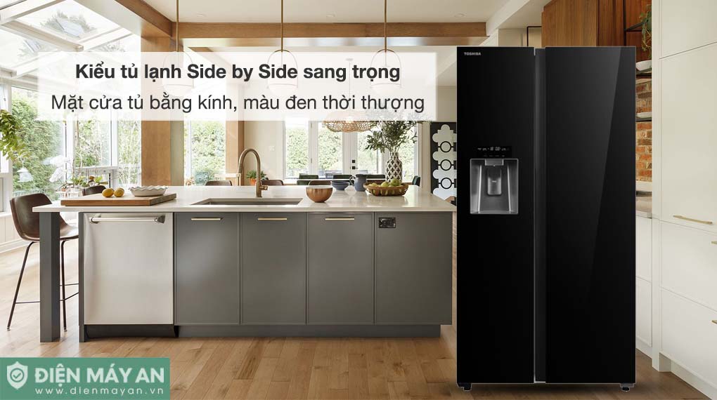 Tủ Lạnh Toshiba Inverter 568 Lít Side By Side GR-RS755WIA-PGV(22)-XK - tổng quan thiết kế